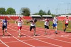 Zachary Haddon (Gateshead) no 420 winning the under-17s 100 metres at the North Eastern Champs, Gateshead.